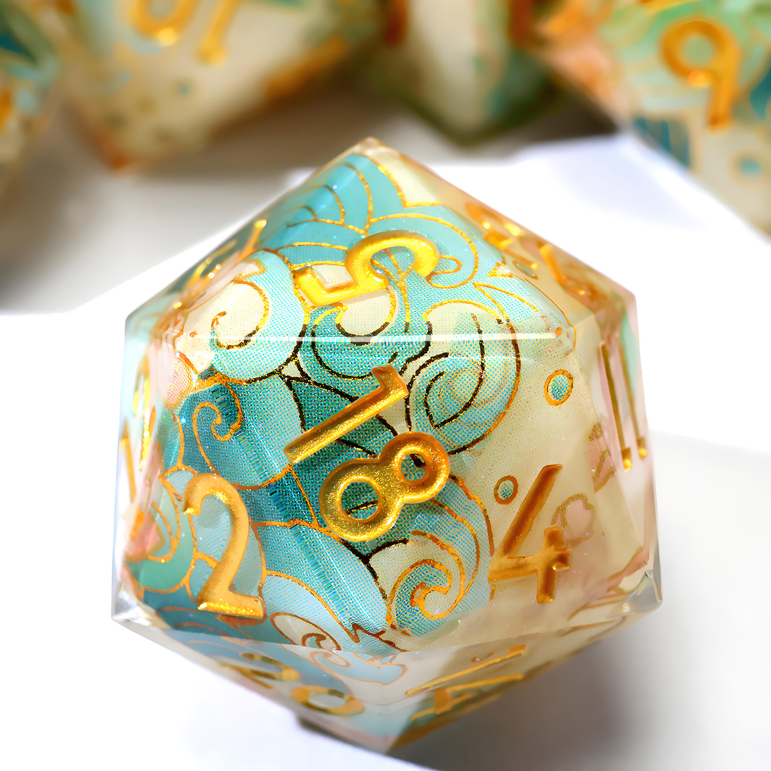 Board Game Live - Enchanting DND Dice Set with Ocean