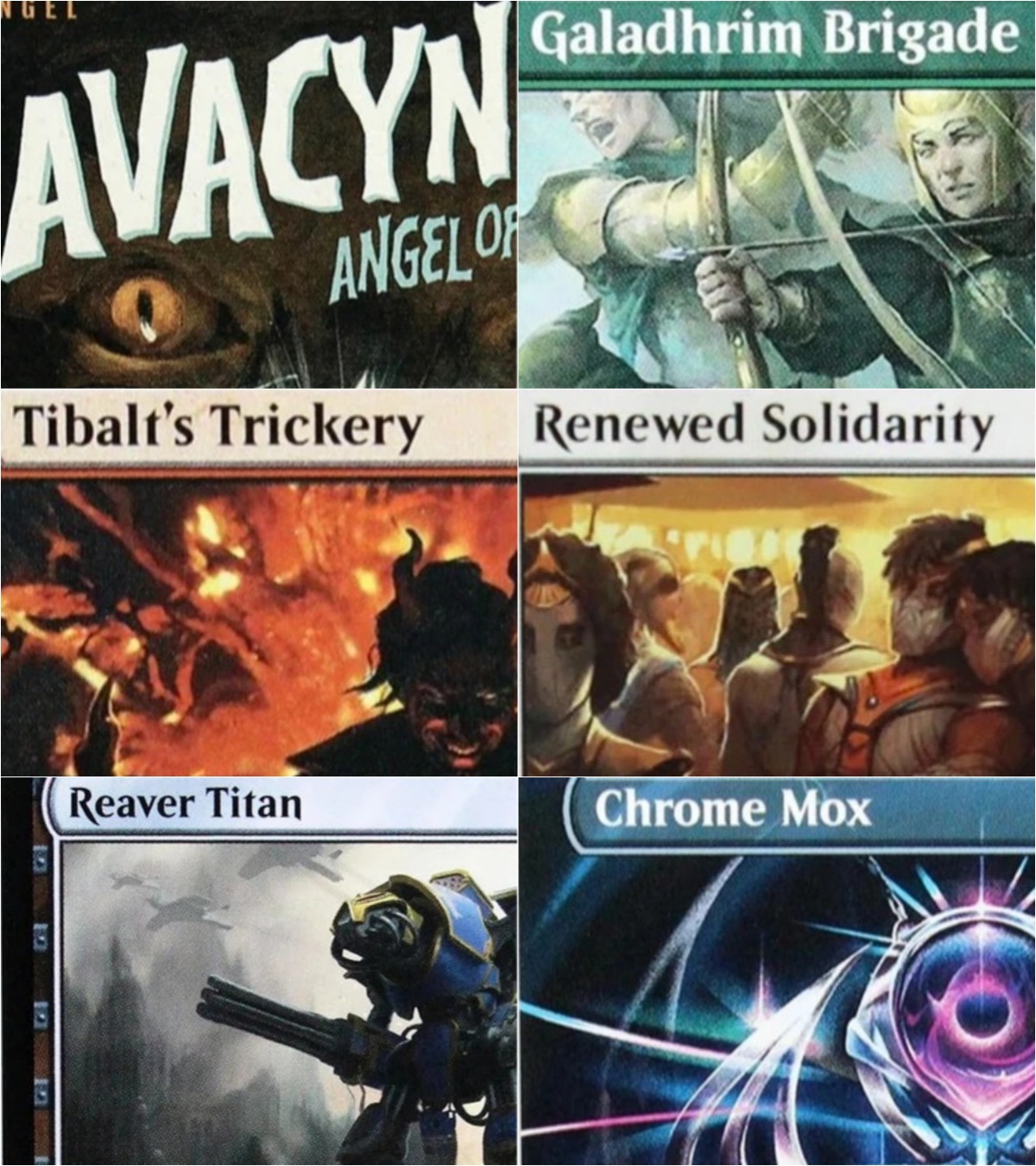 Board Game Quest - Reaver Titan/Chrome Mox/Avacyn,Angel TCG Magical Proxy