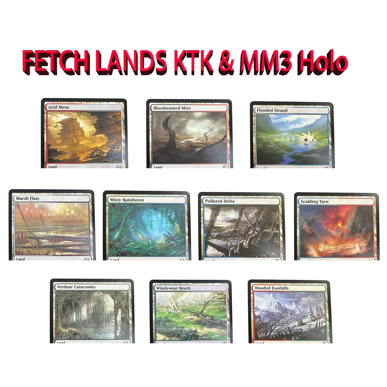 Board Game History - FETCH LANDS KTK&MM3 Holo Pollute Flooded