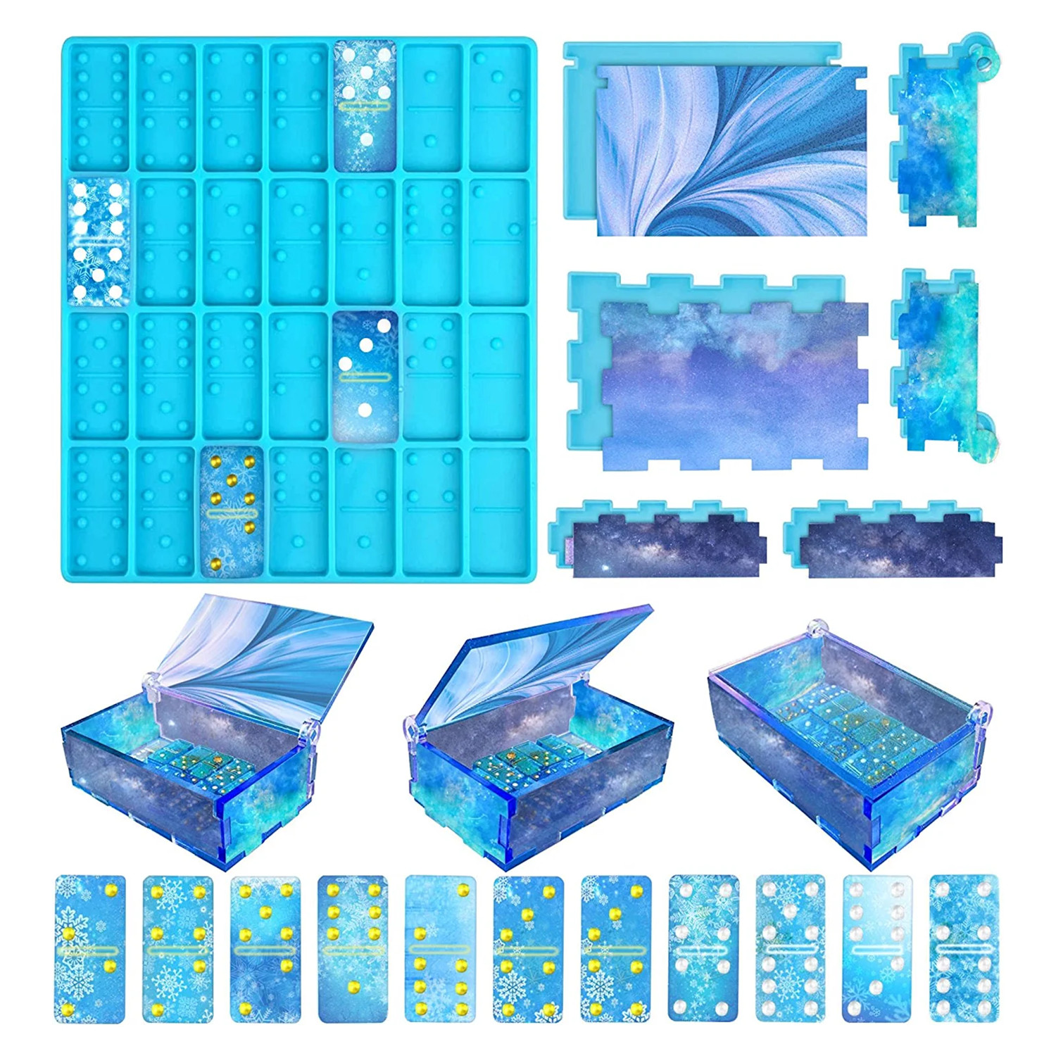 Board Game Live - Domino Molds Silicone Epoxy Resin Dominoes