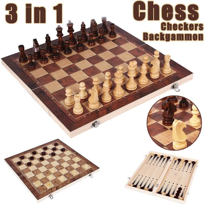 3 in 1 Chess Board, Folding Wo - Board Game Vantage 리뷰 및 가격