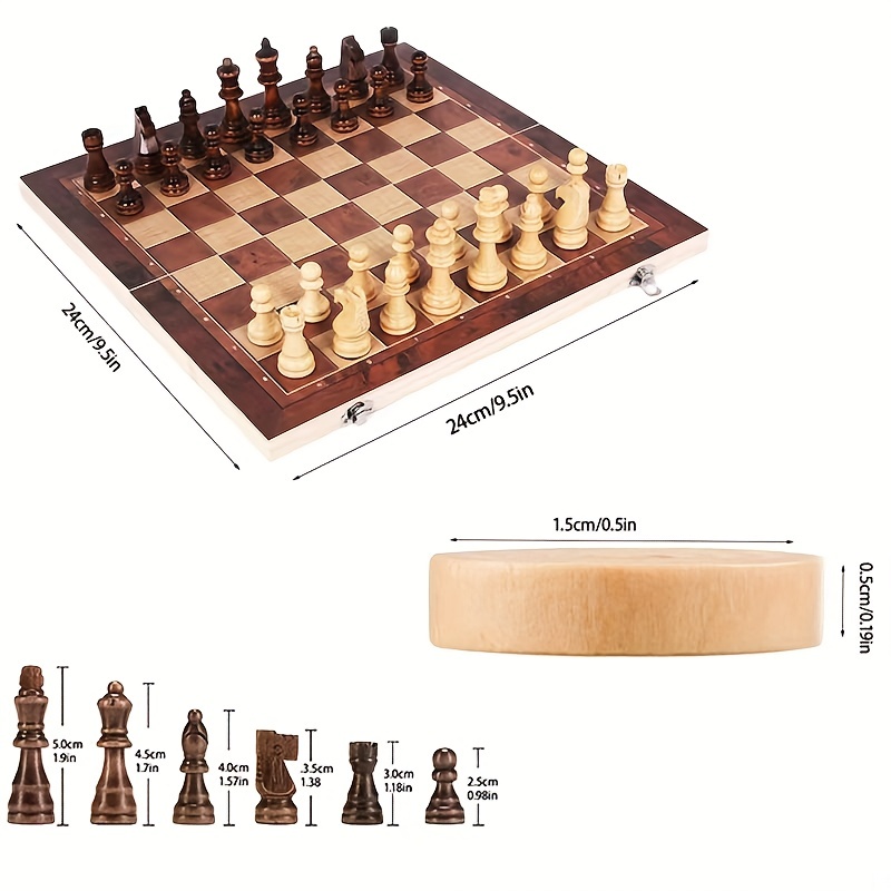 3 in 1 Chess Board, Folding Wo - Board Game Vantage 리뷰 및 가격