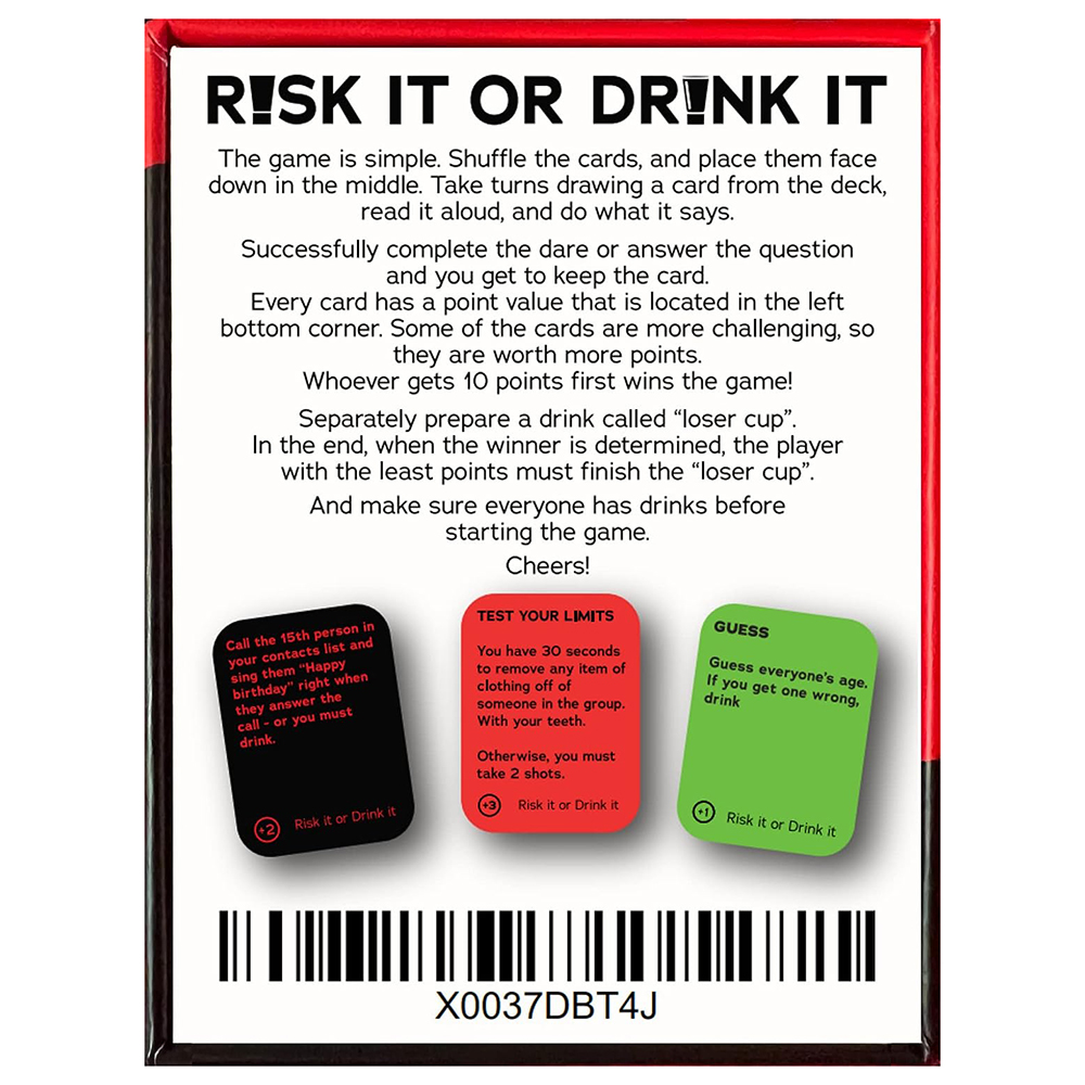 Risk It Or Drink It Fun Party  - Board Game Uno 리뷰 및 가격