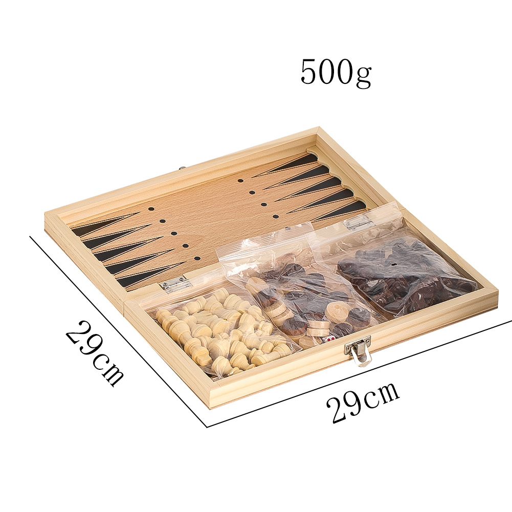 Wooden 3-in-1 Checkers Backgam - Board Game Vantage 리뷰 및 가격