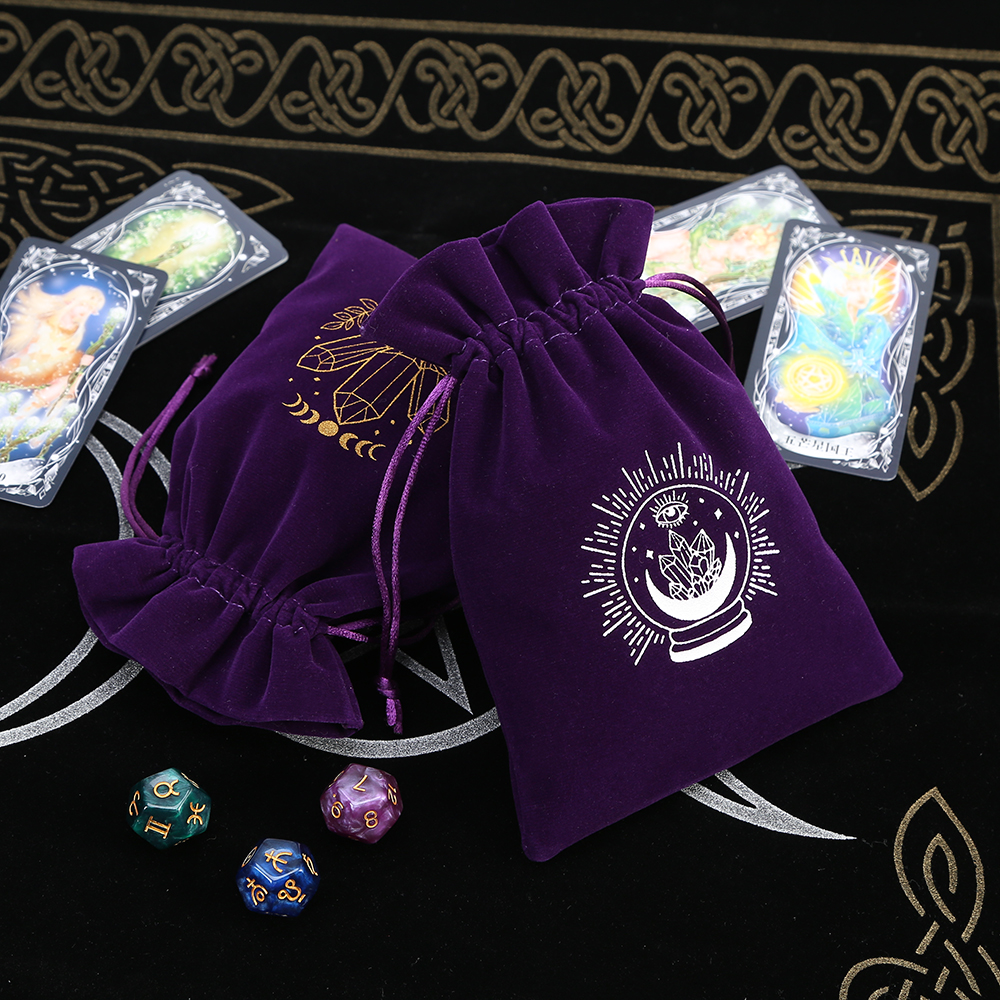 5Pcs Tarot Storage Velvet Bag  - Board Game Dots 리뷰 및 가격