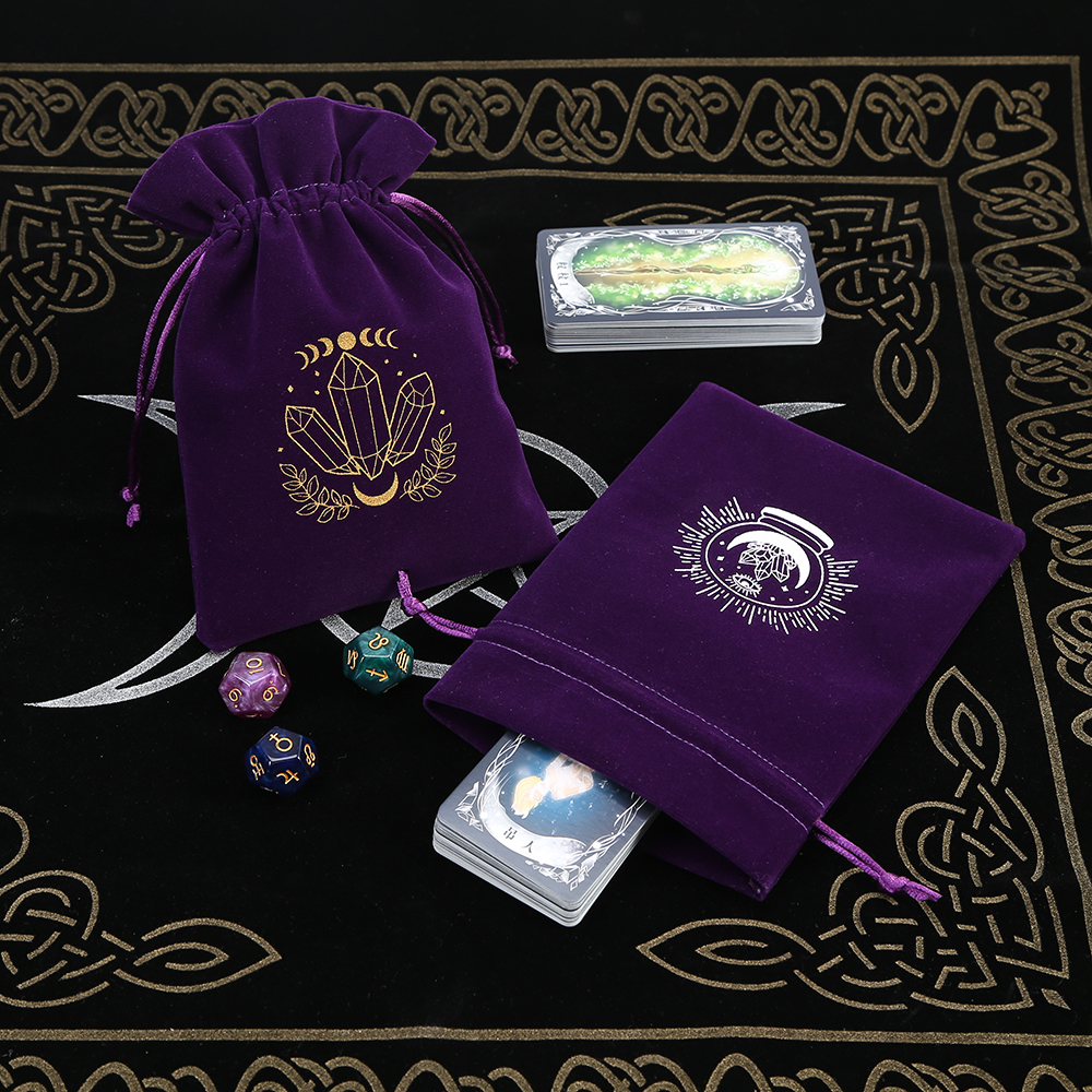 5Pcs Tarot Storage Velvet Bag  - Board Game Dots 리뷰 및 가격
