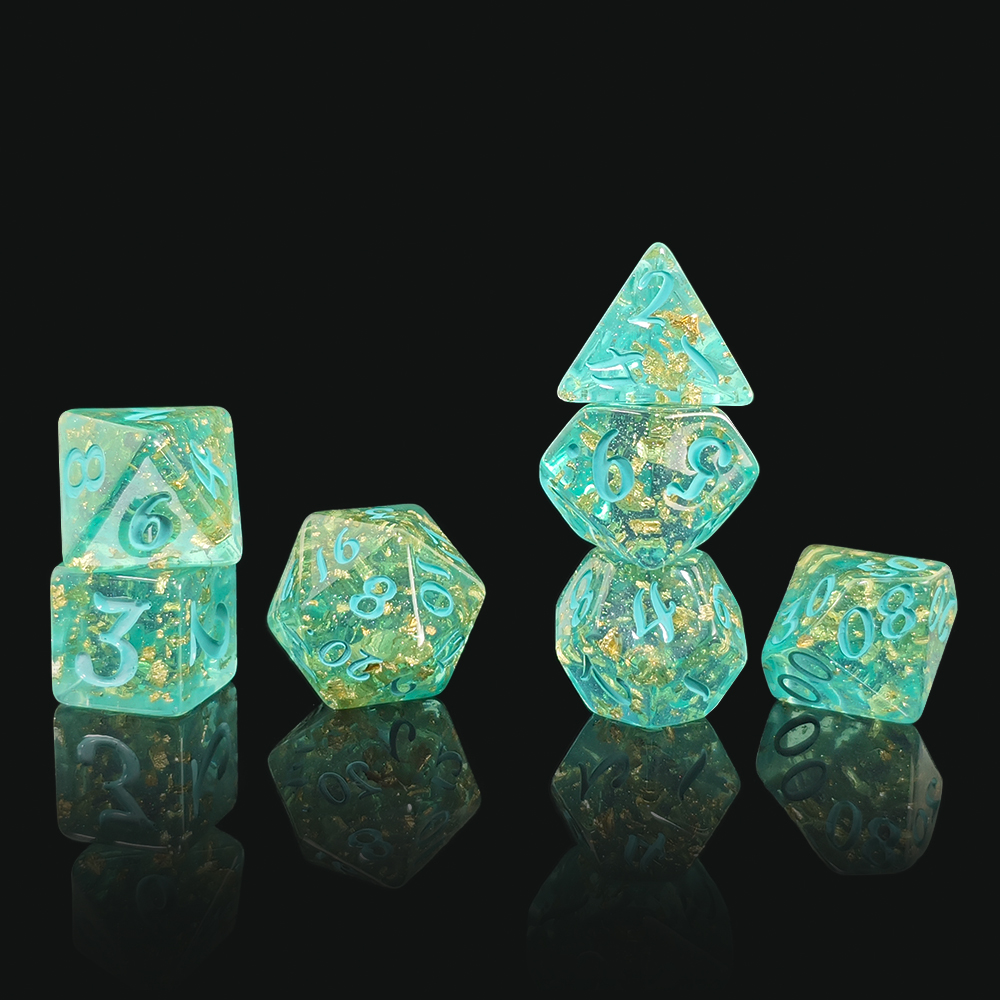 7Pcs/set Glitter Dice Set DnD  - Board Game Live 리뷰 및 가격
