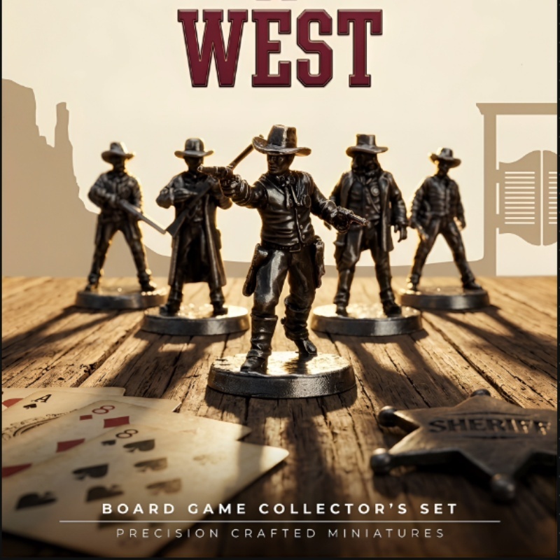 Wild West Metal Miniatures Set - Board Game Wild Wild 리뷰 및 가격