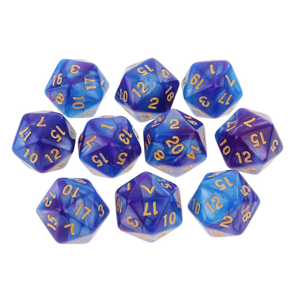 10pcs Polyhedral 20 Sided Dice - Board Game Live 리뷰 및 가격