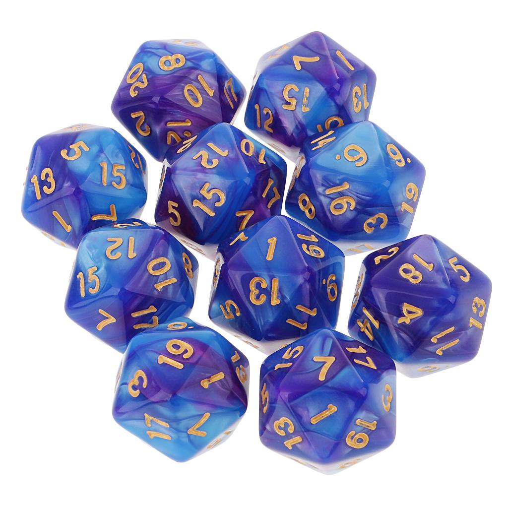 10pcs Polyhedral 20 Sided Dice - Board Game Live 리뷰 및 가격