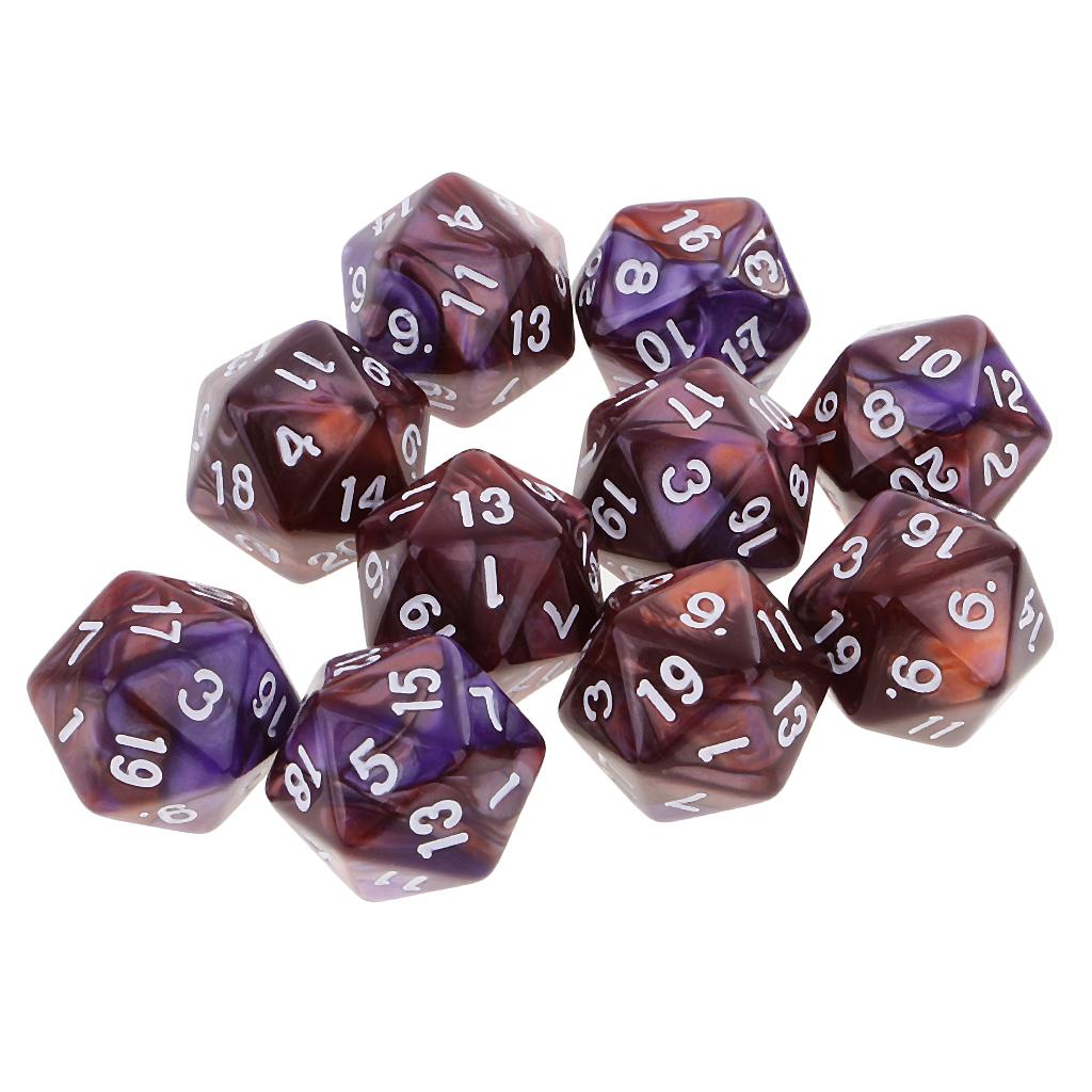 10pcs Polyhedral 20 Sided Dice - Board Game Live 리뷰 및 가격