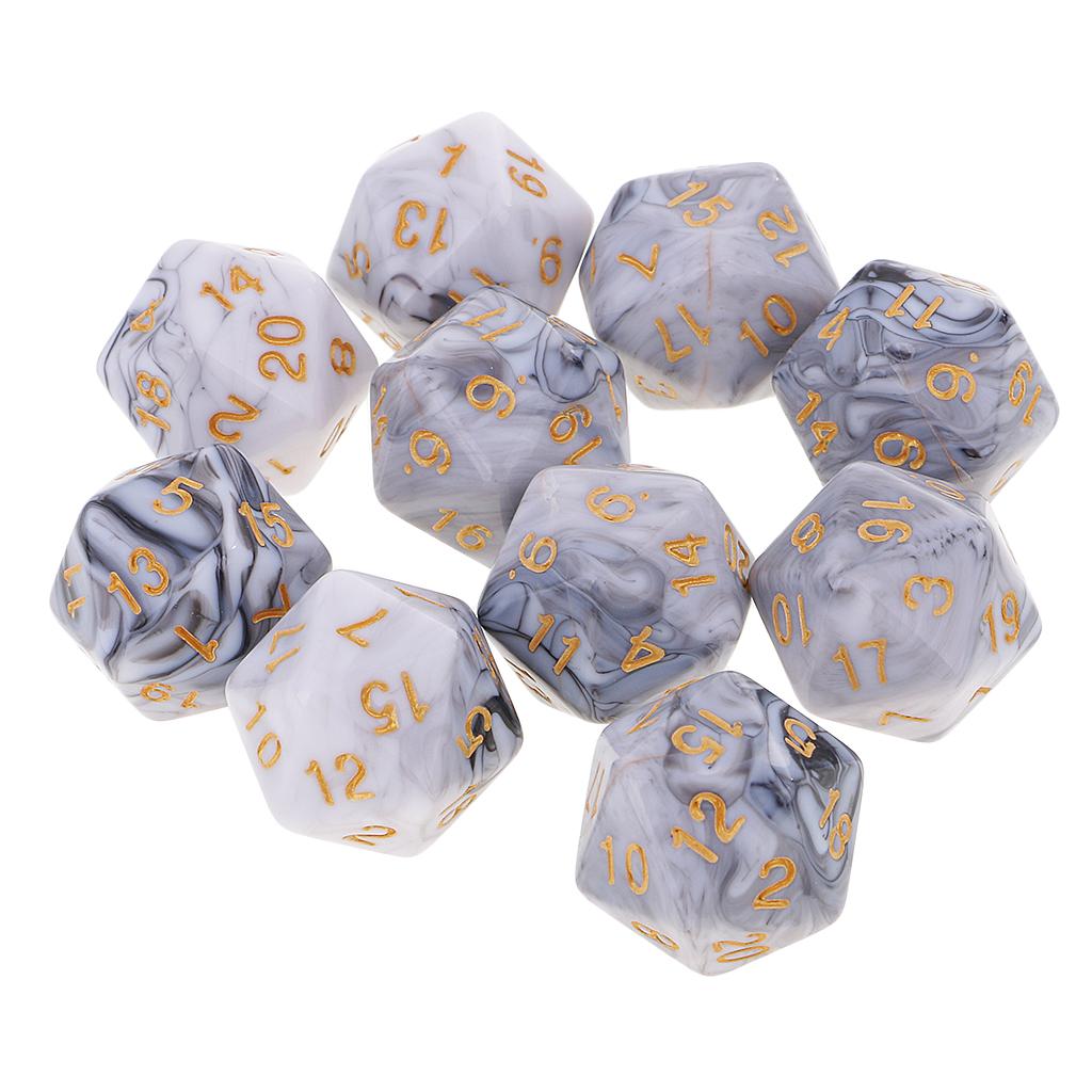 10pcs Polyhedral 20 Sided Dice - Board Game Live 리뷰 및 가격