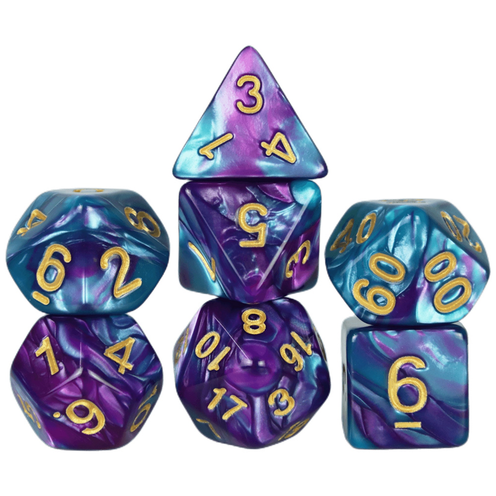 7pcs DND Dice Mixing Color Pol - Board Game Live 리뷰 및 가격