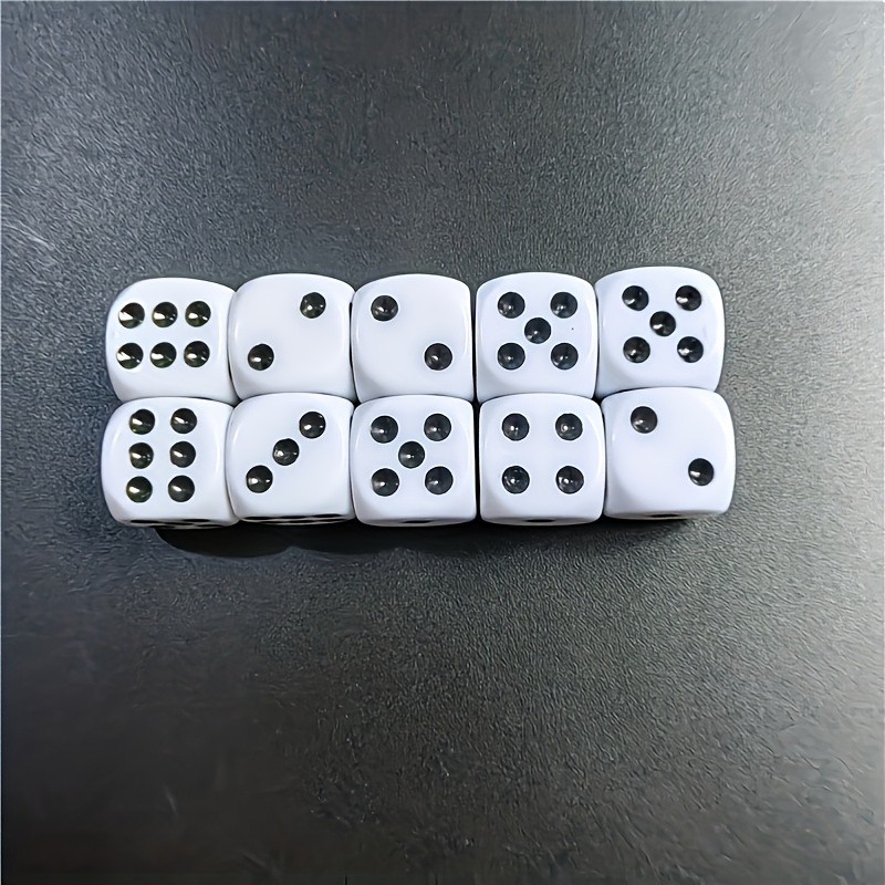 10pcs D6 Dice Set, 14mm White  - Board Game Dots 리뷰 및 가격